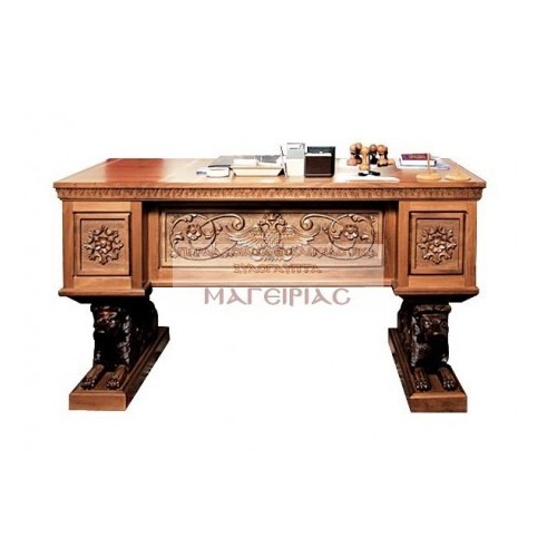 Baroque office embossed with lions