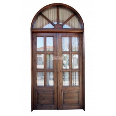 Dome double door with glass