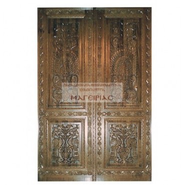 Double door baroque relief